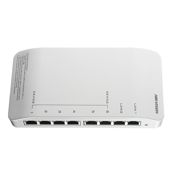 DS-KAD606-P | Switch PoE 10/100 Mbps 6Porte PoE+ 2 10/100Mbps Alimen.24VDC 8W