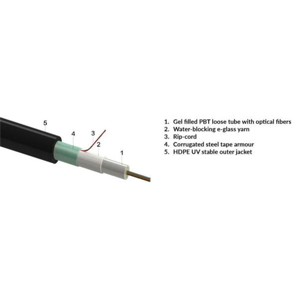 R855726 | Cavo loose tube rodent-resistant 9/125 12 fibre Acciaio (?/m)