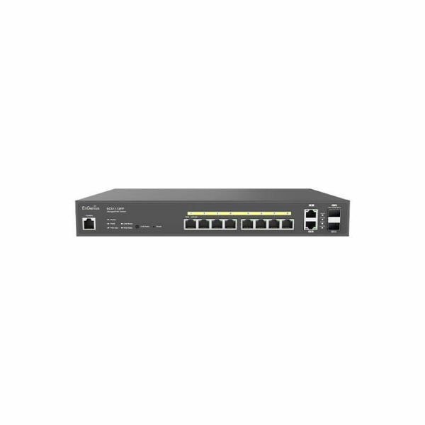 Engenius ECS1112FP | Cloud Managed Switch 8-port GbE PoE.af/at(+) 130W 2xGbE 2xSFP L2