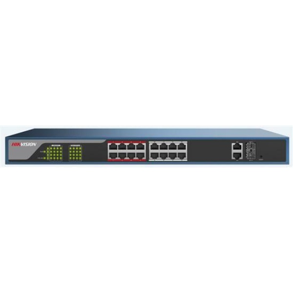 DS-3E1318P-EI | SWITCH PoE Web Managed 16 Porte Super PoE 250m