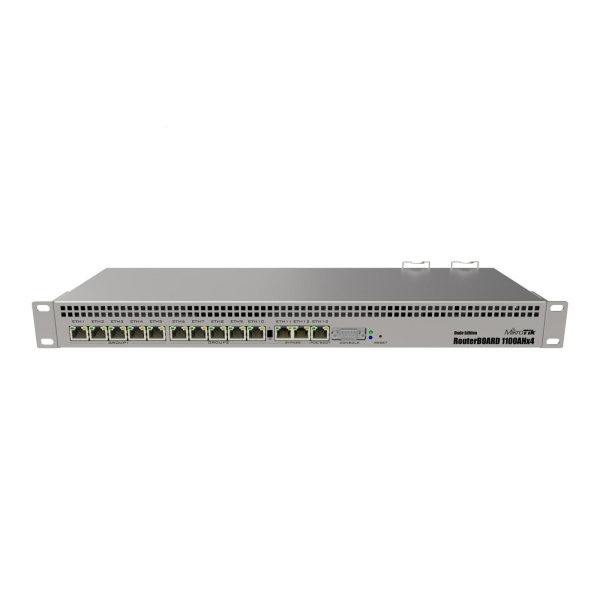 MikroTik | RB1100AHX4 DE | RouterBOARD 1100Dx4 4cores 1.4GHz 1GB RAM 13Gbit LAN L6 1U | Routers