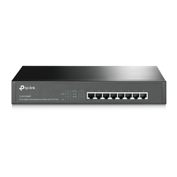 TL-SG1008MP | 8-Port Gigabit PoE+ Switch 802.3at/af 126W PoE 1U 13