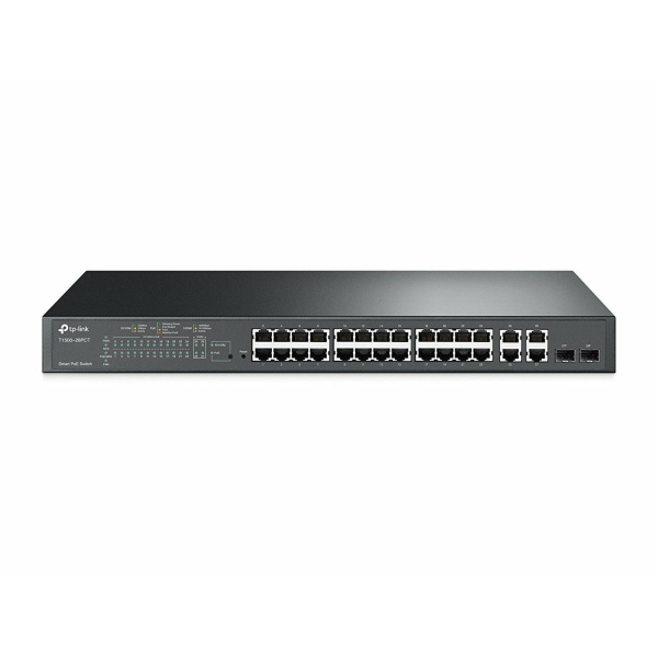 T1500-28PCT | 24Port 10/100Mbps 4Port         Gigabit PoE+ Smart Switch 24 10/100