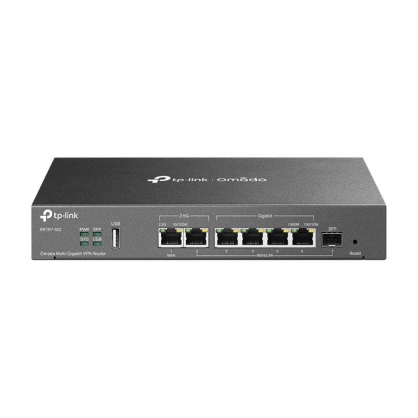 ER707-M2 | Omada Router VPN Multi-Gigabit 1x2.5GWAN 1x2.5GWAN/LAN 4xGWAN/LA