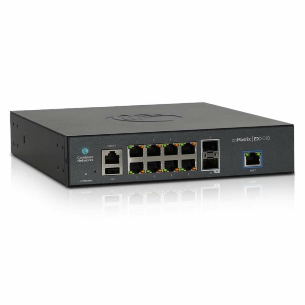 MX-EX2010 | cnMatrix Switch 8xGiga ETH 2 SFP fiber ports L2 & L3