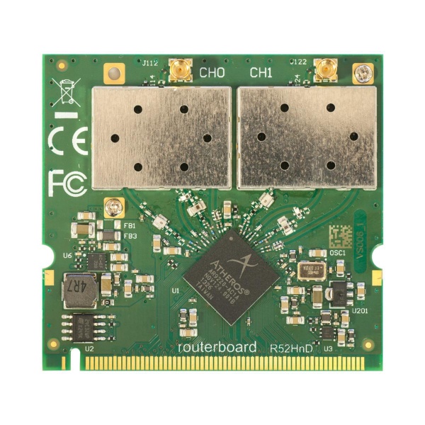 MikroTik | R52HND | 802.11a/b/g/n HP Dual Band MiniPCI card with MMCX connectors | Interfaces MikroTik