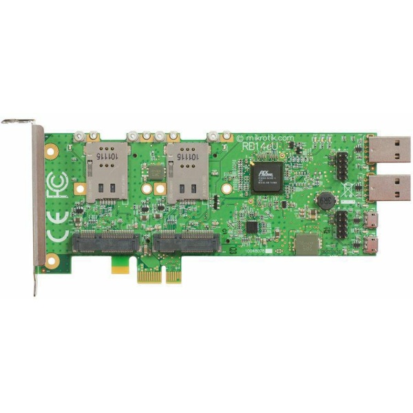 MikroTik | RB14EU | Adapter card for using four miniPCIe IN pciE slot | Interfaces MikroTik