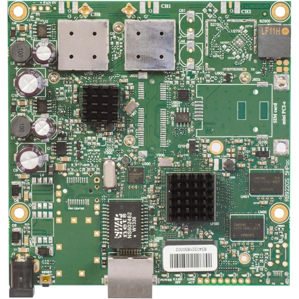 MikroTik | RB911G-5HPACD | RouterBOARD 911G 720MHz         Atheros CPU128MB RAM 1GLAN 802.11a/c 2x2 | RouterBOARD