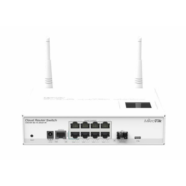 MikroTik | CRS1098G1S2HNDIN | Cloud Router Switch 128MB RAM 8GLAN 1xSFP 2.4GHz 802.11b/g/n L5 | Switches